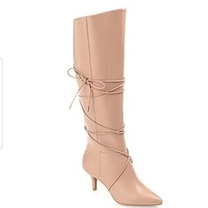 Elegant Nude Knee-High Women's Boots